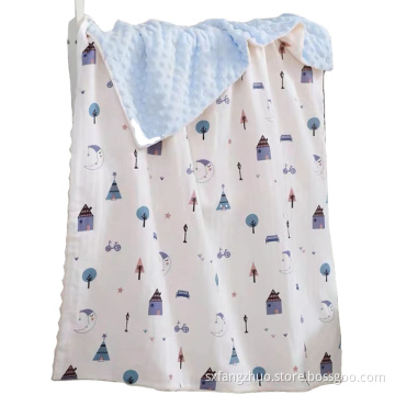 100%polyester machine cozy minky baby's knitted blanket